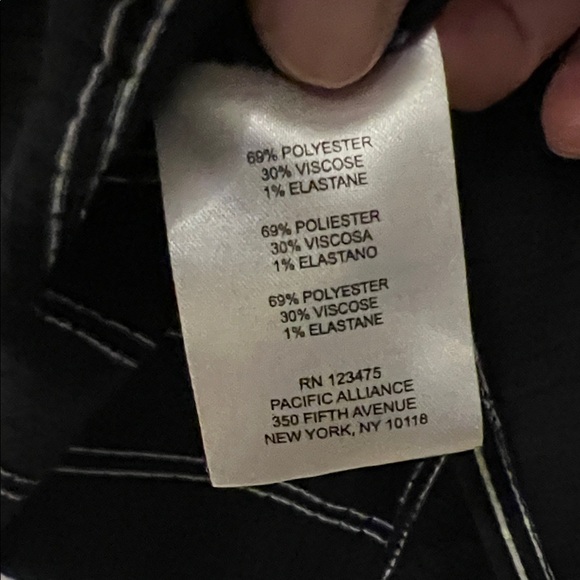 Jones New York Navy and White Striped Blouse - Picture 4 of 4